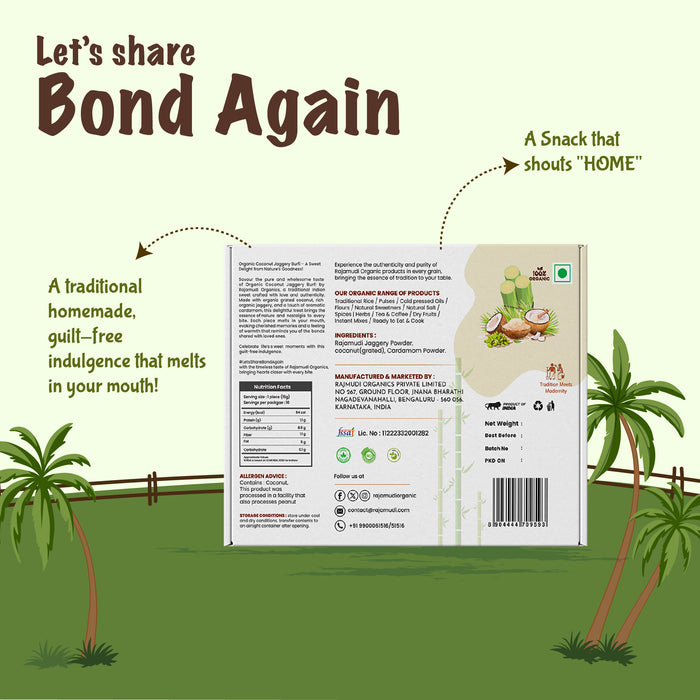 coconut jaggery burfi