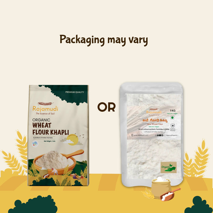 Organic Wheat Flour Khapli / Jave Godhi Hittu By Rajamudi Organics