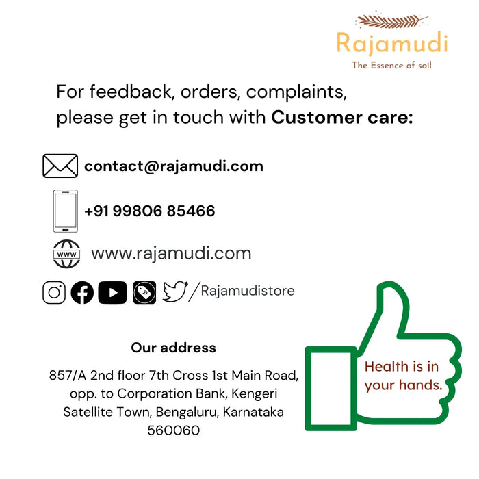 NAVANE - Foxtail Millet | Rajamudi Organics