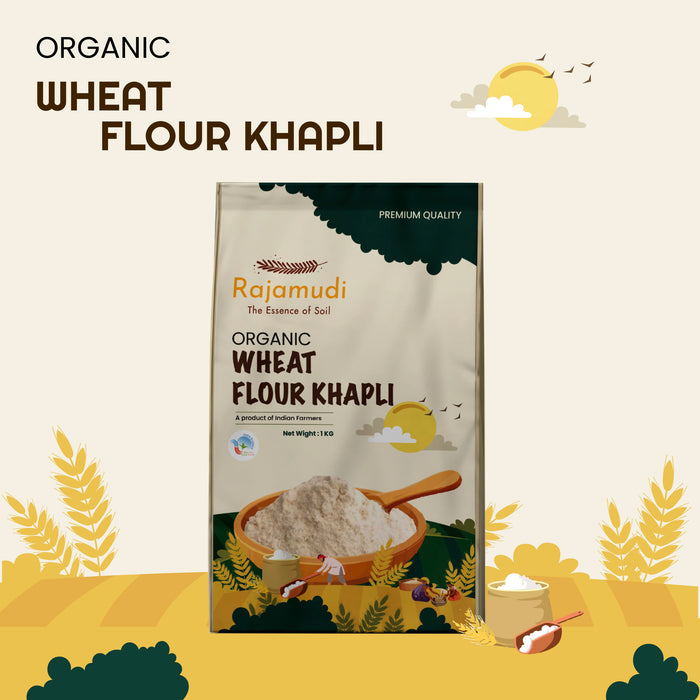 Organic Wheat Flour Khapli / Jave Godhi Hittu By Rajamudi Organics