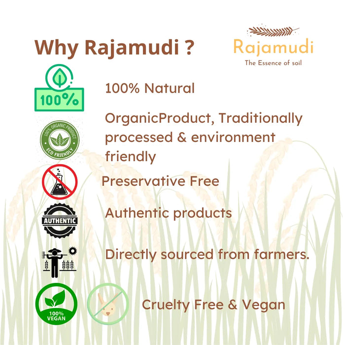 Organic Powder Jaggery - Dark Brown | Sulphate-free - Rajamudi Organics
